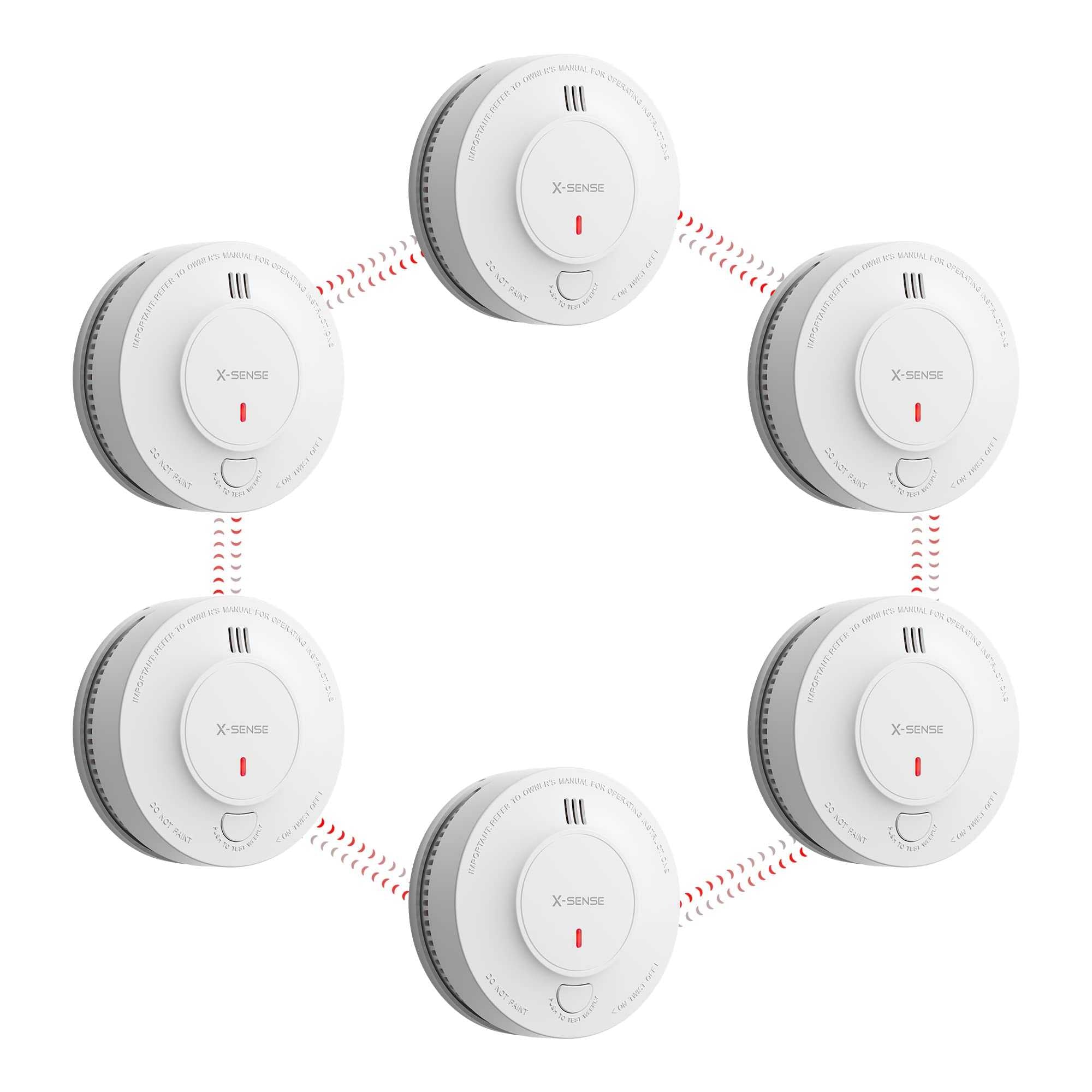 X-Sense SD19-W Drahtloser vernetzter Rauchmelder 6er Set - Umfassende Sicherheit für Ihr Zuhause Mesch Shop X-Sense SD19-W Drahtloser vernetzter Rauchmelder 6er Set - Umfassende Sicherheit für Ihr Zuhause Mesch Shop